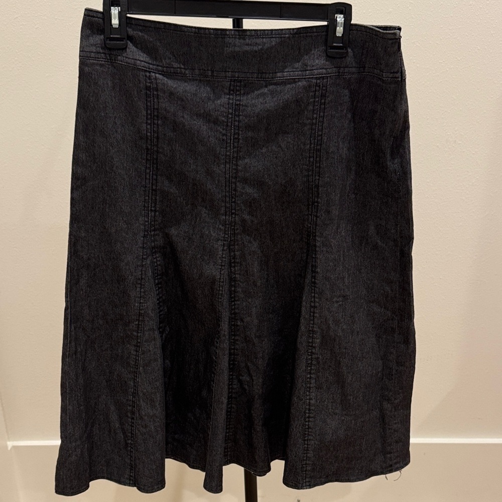 Sandro‎ Black A-Line Denim Skirt